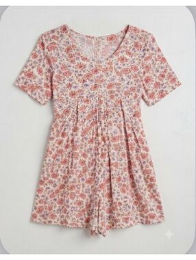 Jamie Brooke vintage romper 90’s fairycore soft grunge Floral Rayon play Medium